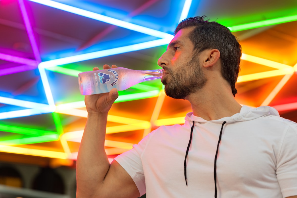 Men's protein and workout supplements
